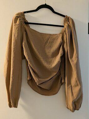 Taupe Draped Top